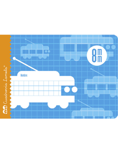 LIBRETA 4º 16H 70G CUADROVIA 8MM